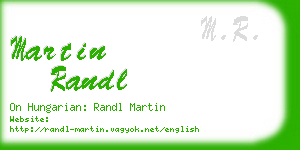 martin randl business card